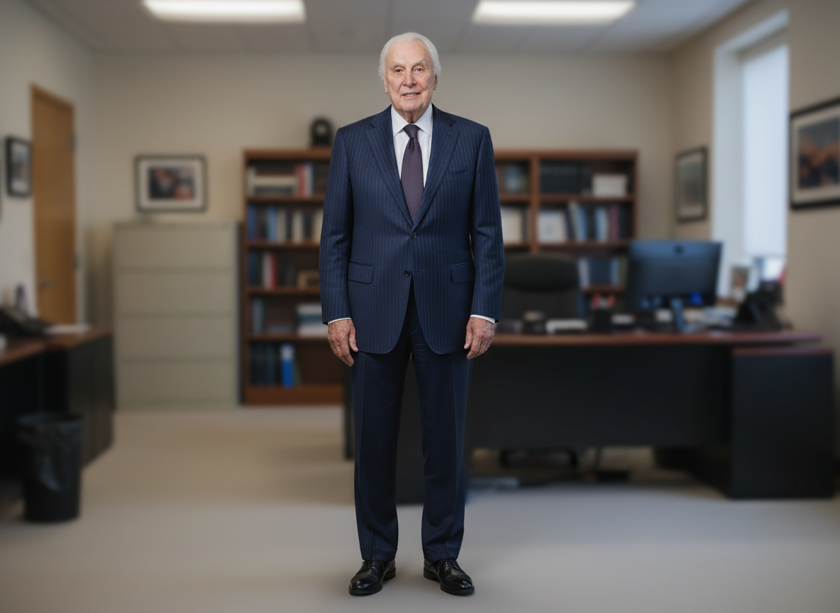 Navy Pinstripe Business Suit